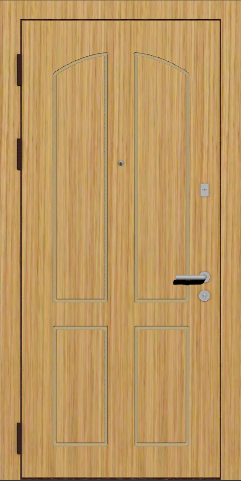 Надежная входная дверь с отделкой Шпон  B4 Дуб FL